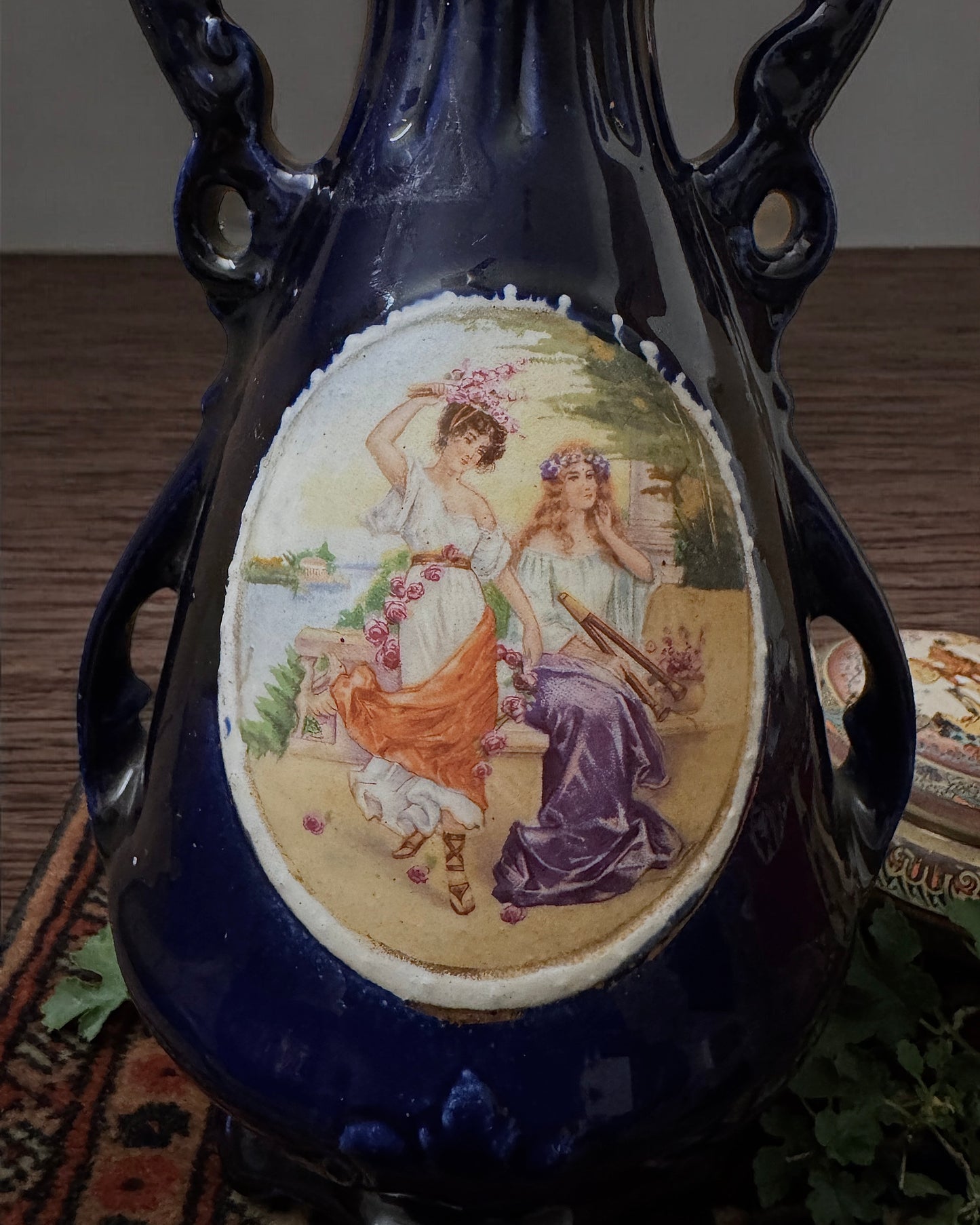 Joseph Strnact Art Nouveau Terracotta Majolica Vase (Vienna, c. 1890-1910)