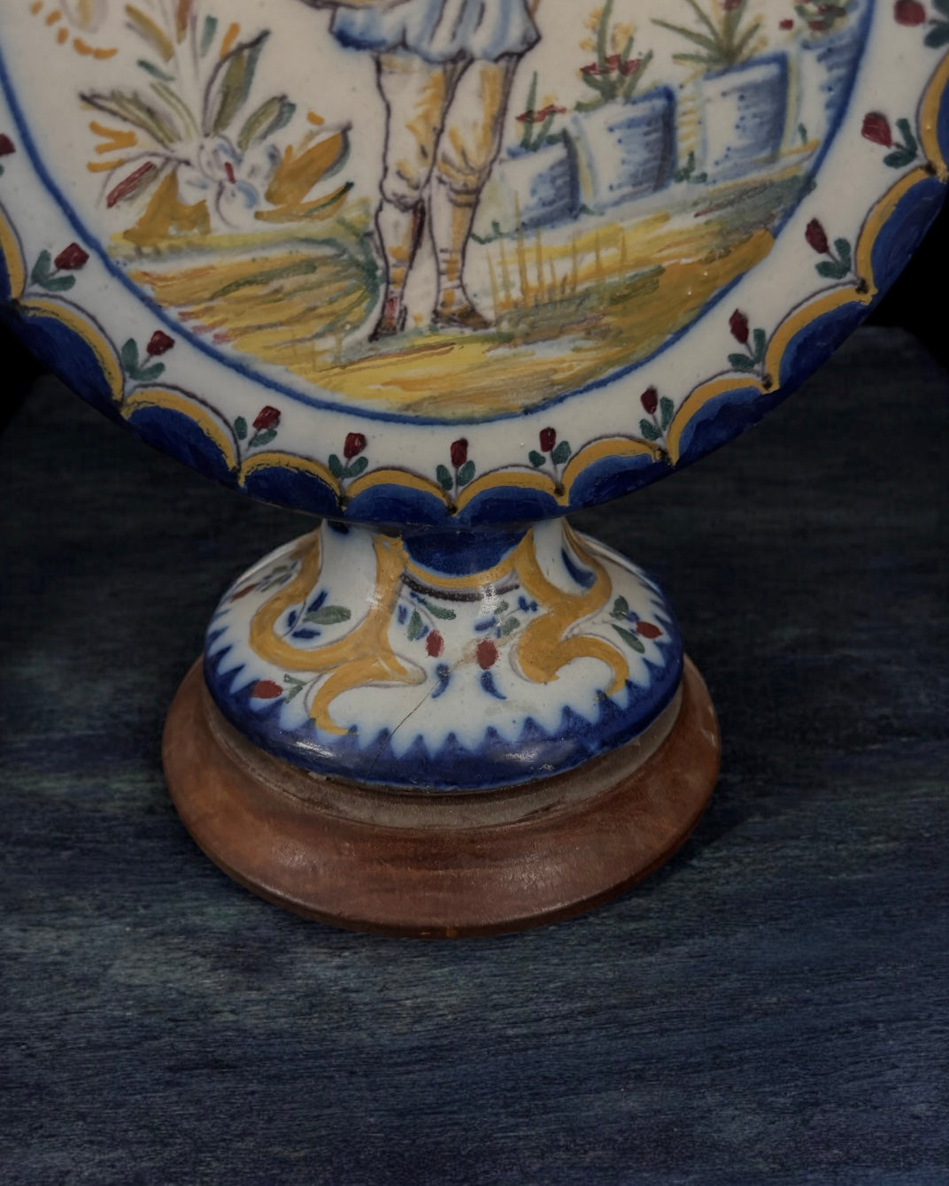 Signed Spanish Triana Majolica Pottery Ewer, Mid-Late 19th Century, c.1860-1880
