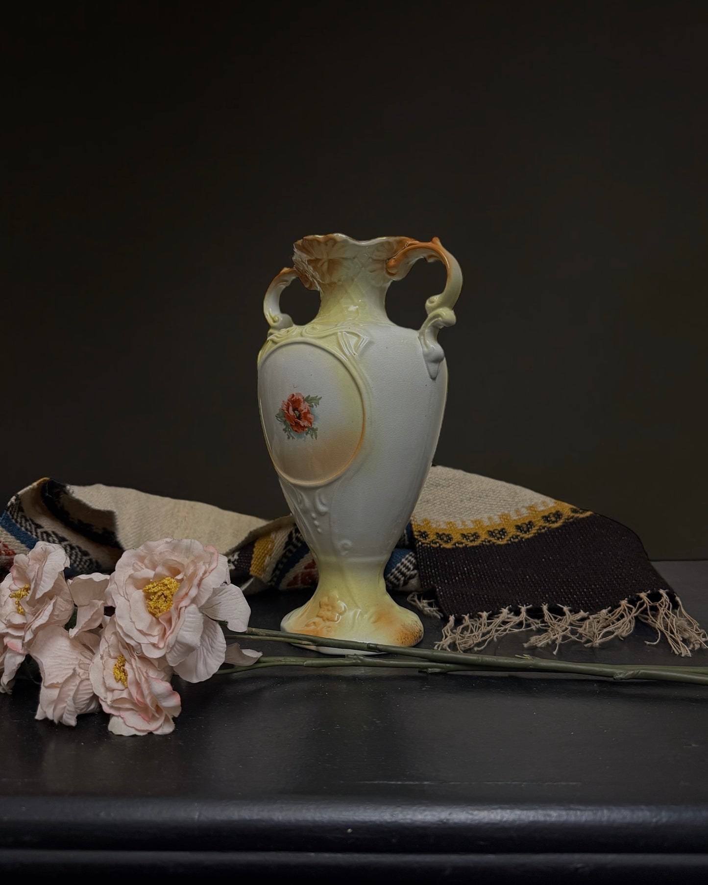 Late Victorian to Edwardian English Earthenware Trophy Vase (circa 1890–1910)