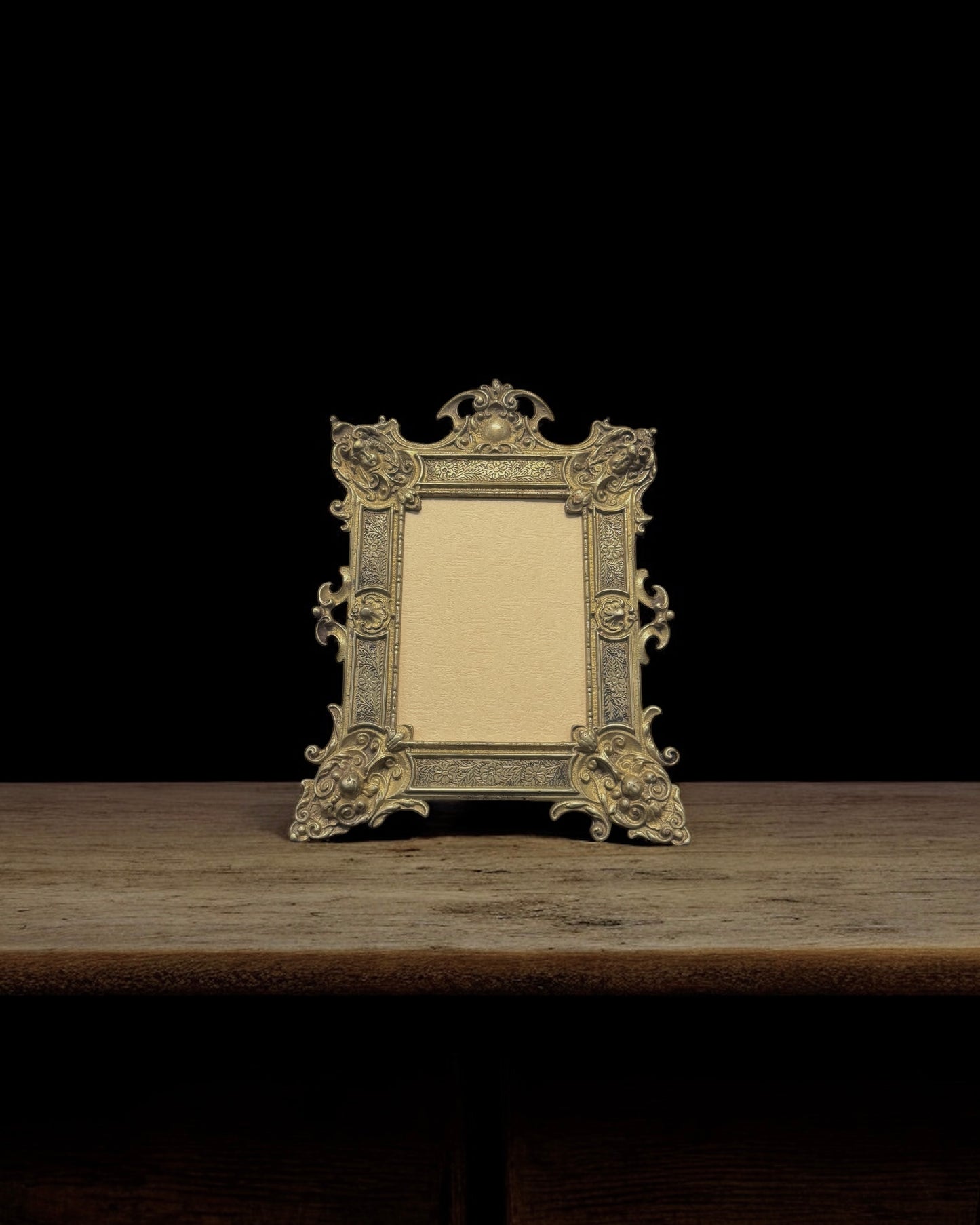 19th-century Victorian Brass Photo Frame
