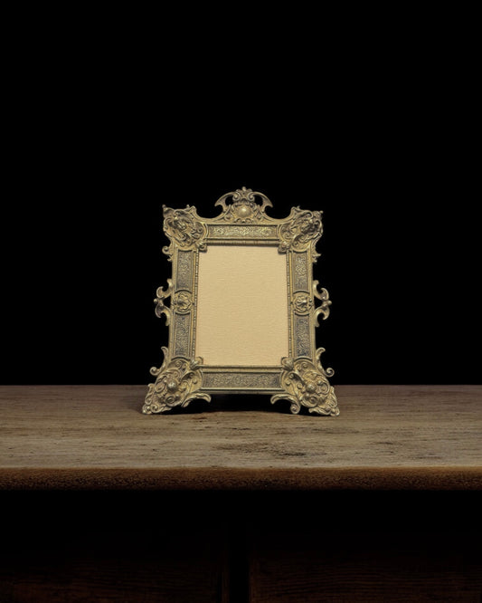 19th-century Victorian Brass Photo Frame