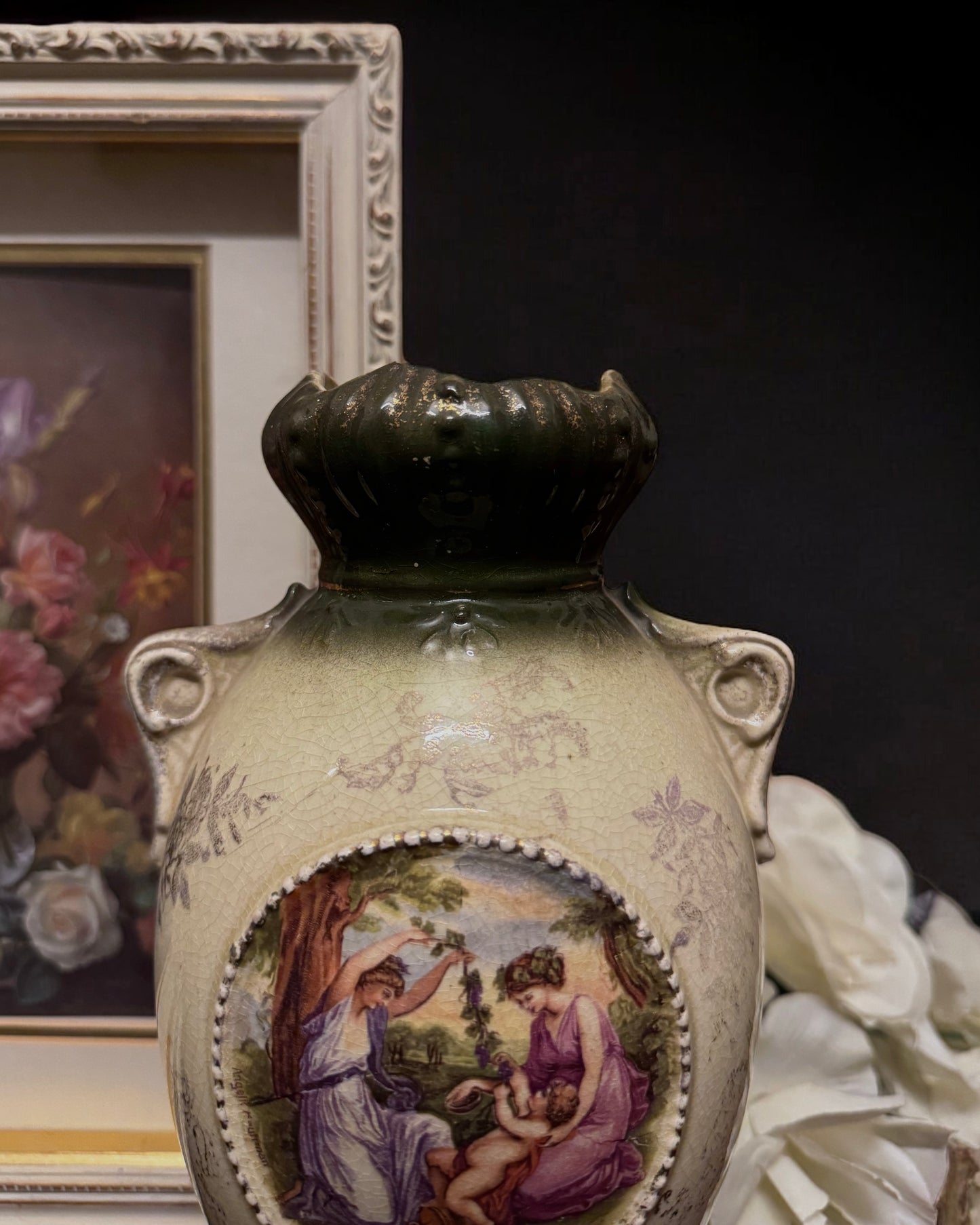 Victorian Stoneware Vase, Second Half of the 19th Century, England.