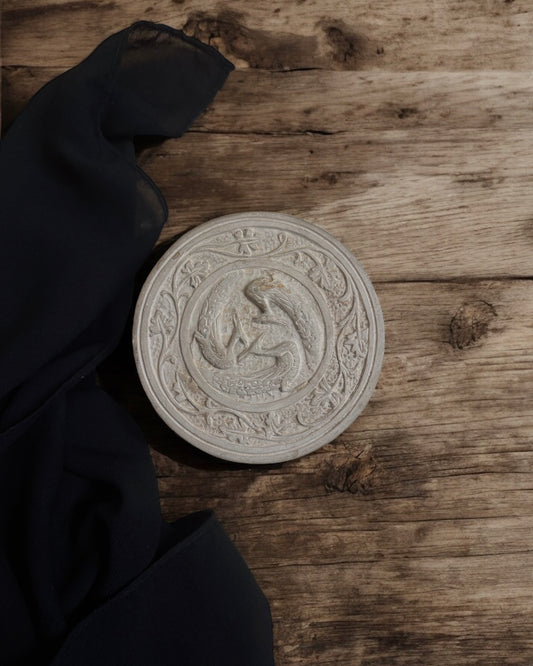 Antique European Hand-Carved Decorative Box - Peacock Motifs (Dated 1916)