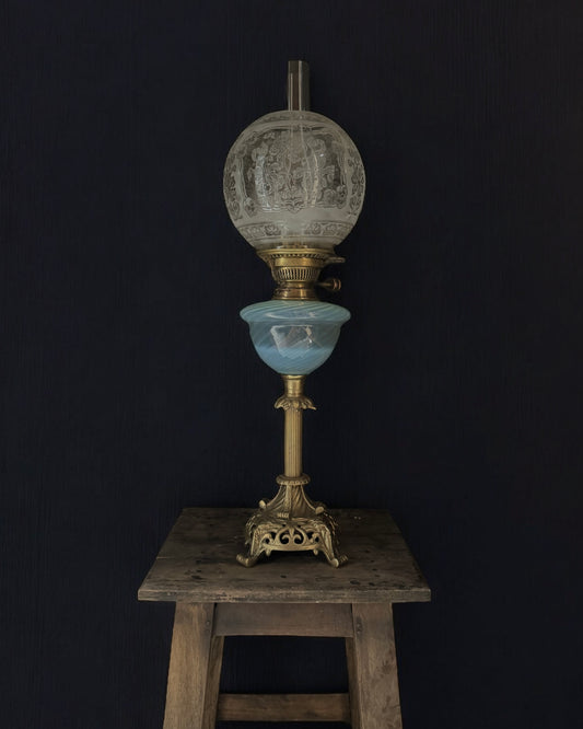 Antique Hinks & Sons Patent British Oil Lamp (circa 1870-1885)