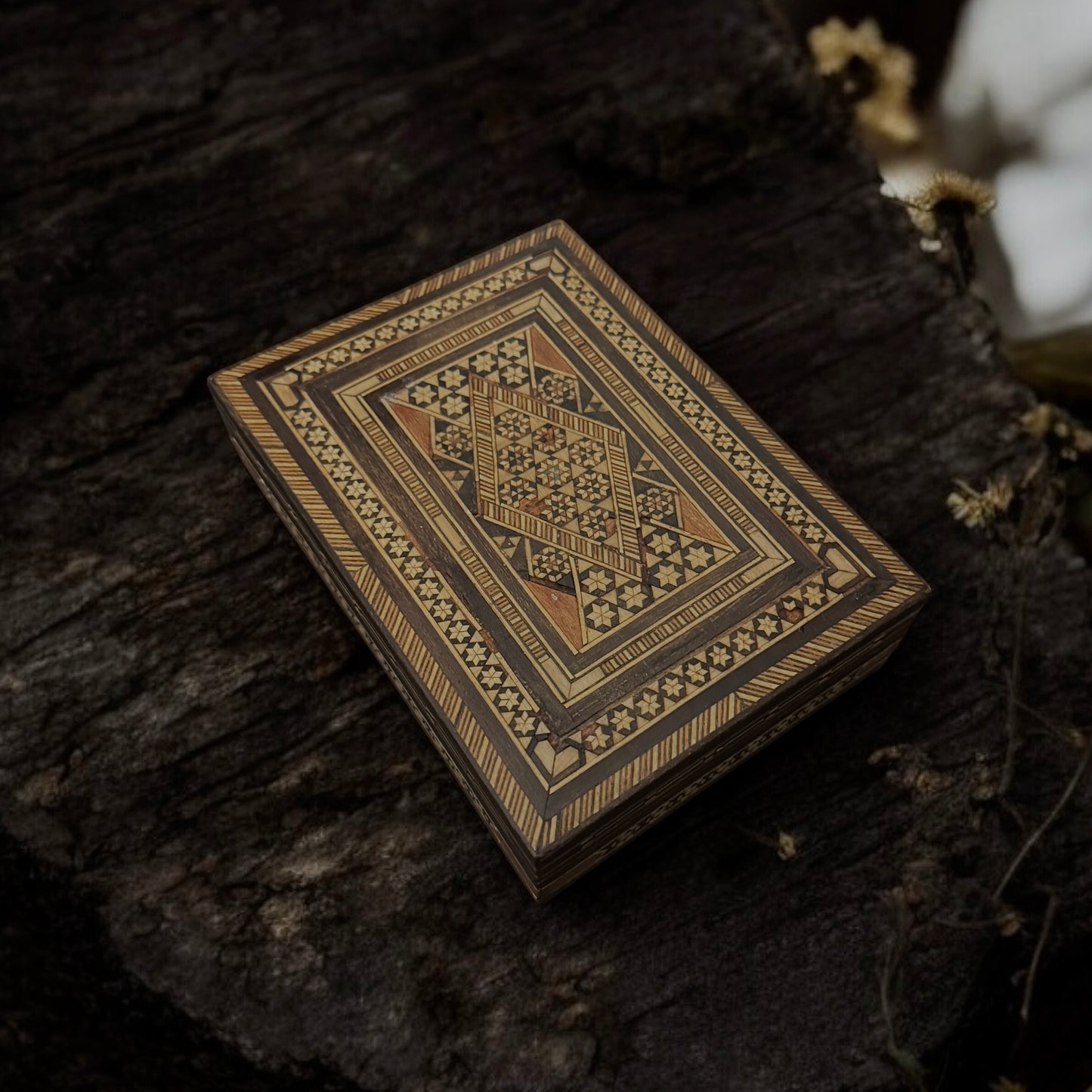 Antique Persian Khatamkari Box