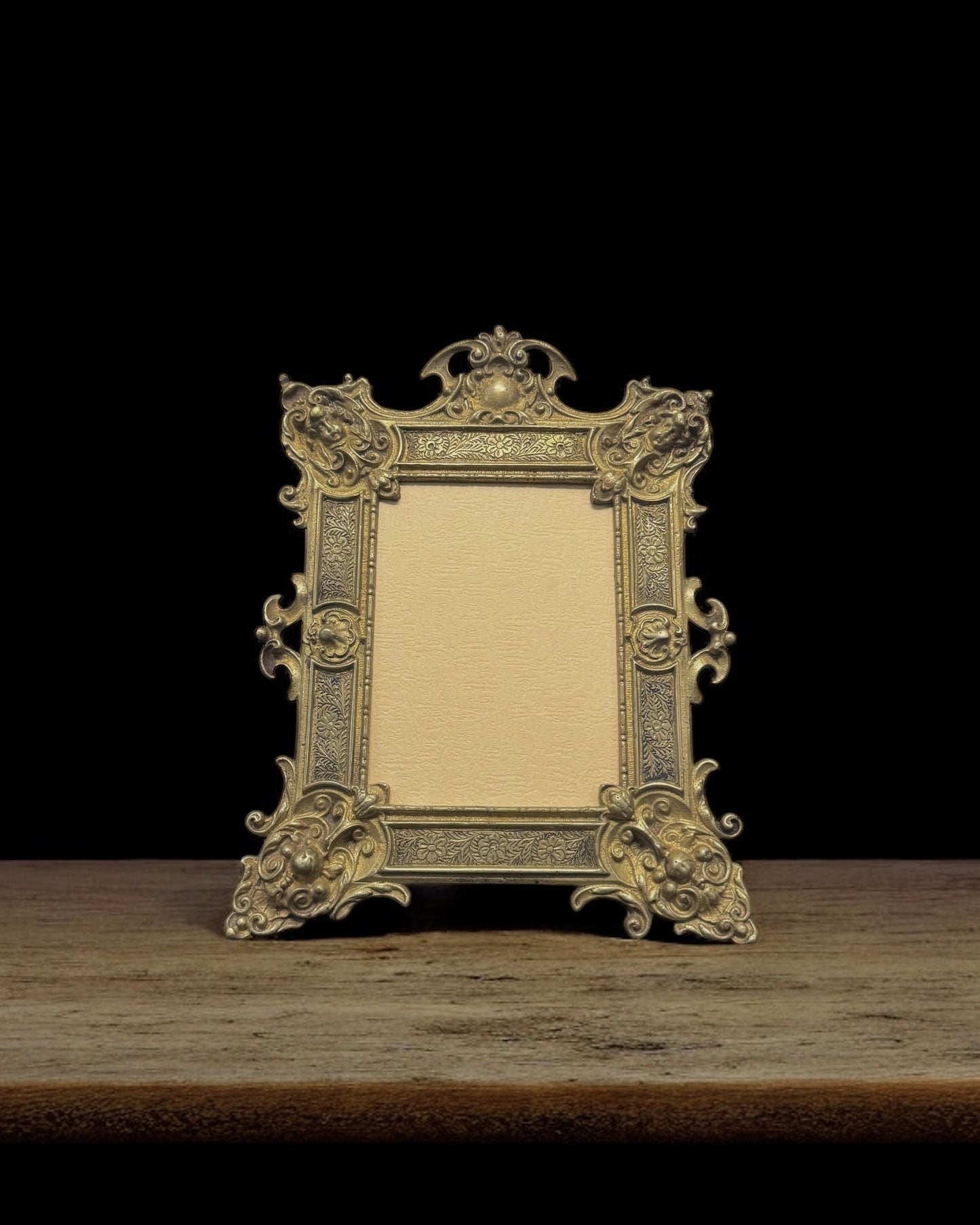 19th-century Victorian Brass Photo Frame