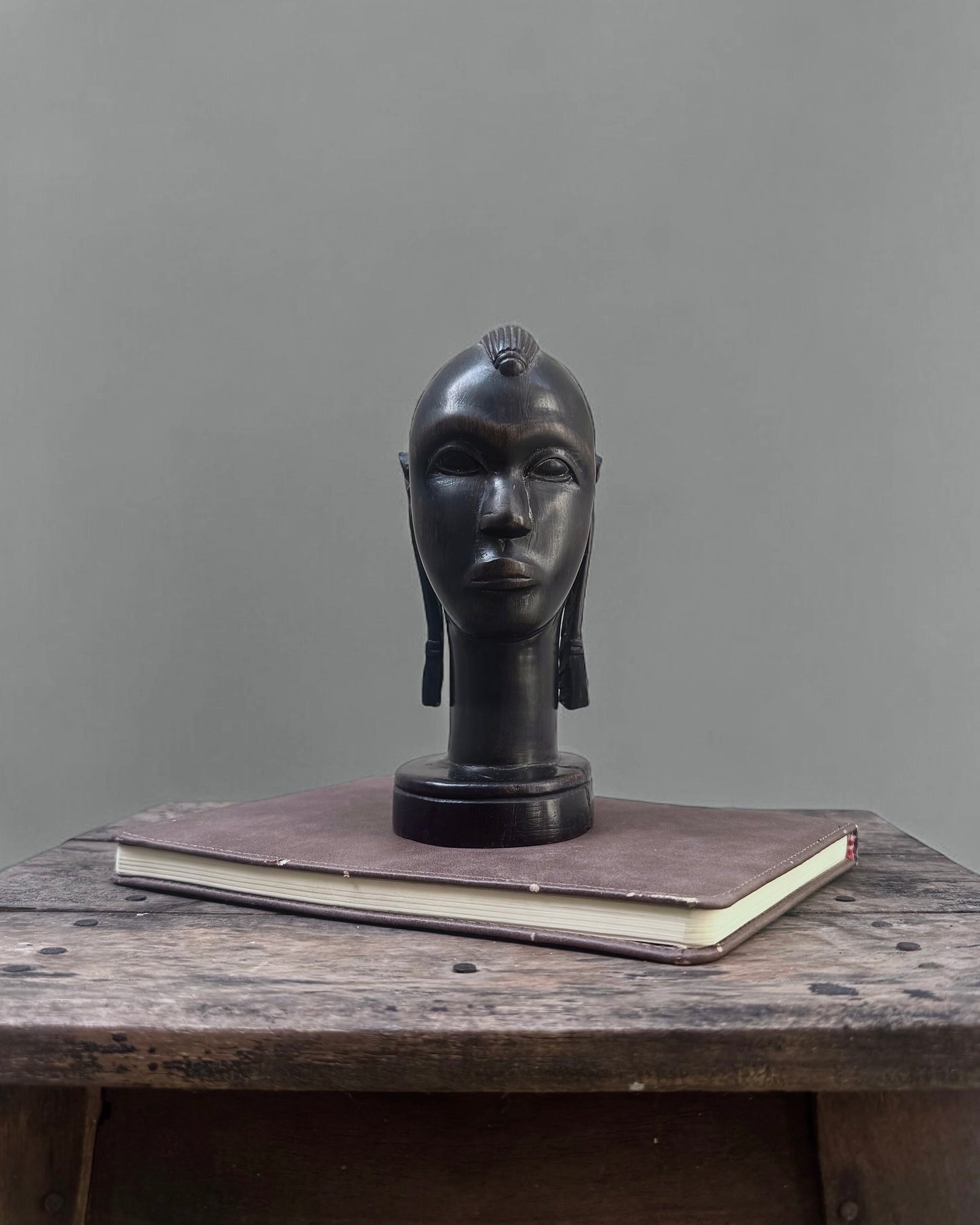 African Ebony Carved Bust
