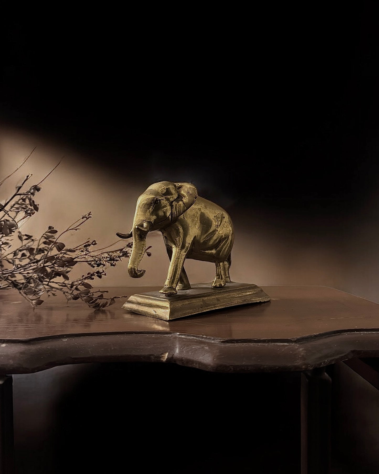 Vintage Indian Brass Elephant Figure