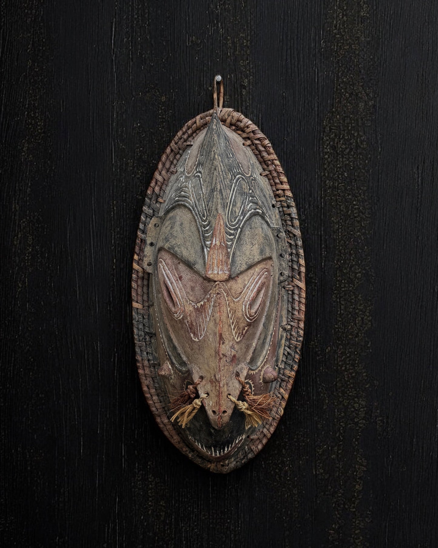 African Papua New Guinea Wooden Ceremonial Mask