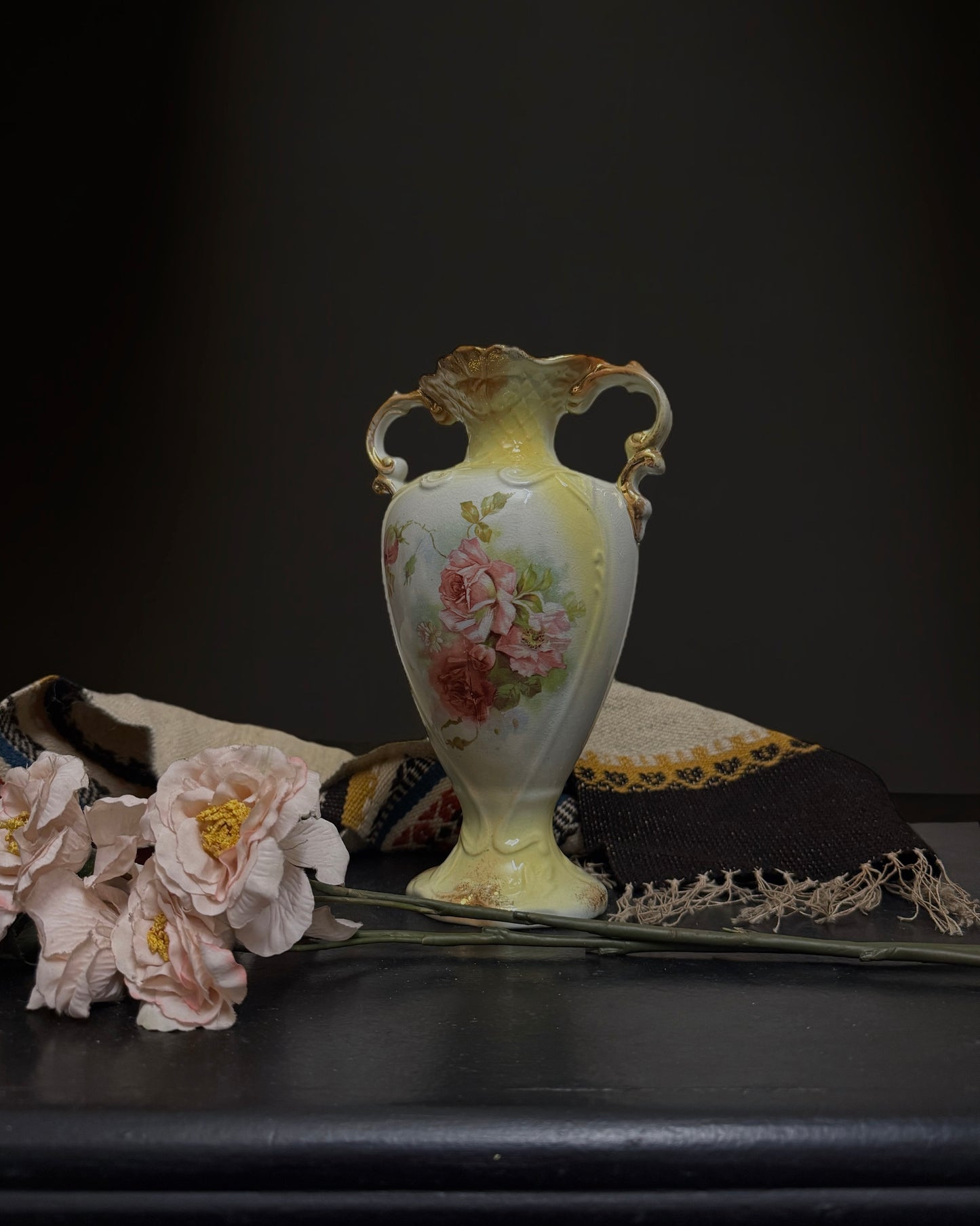 Late Victorian to Edwardian English Earthenware Trophy Vase (circa 1890–1910)