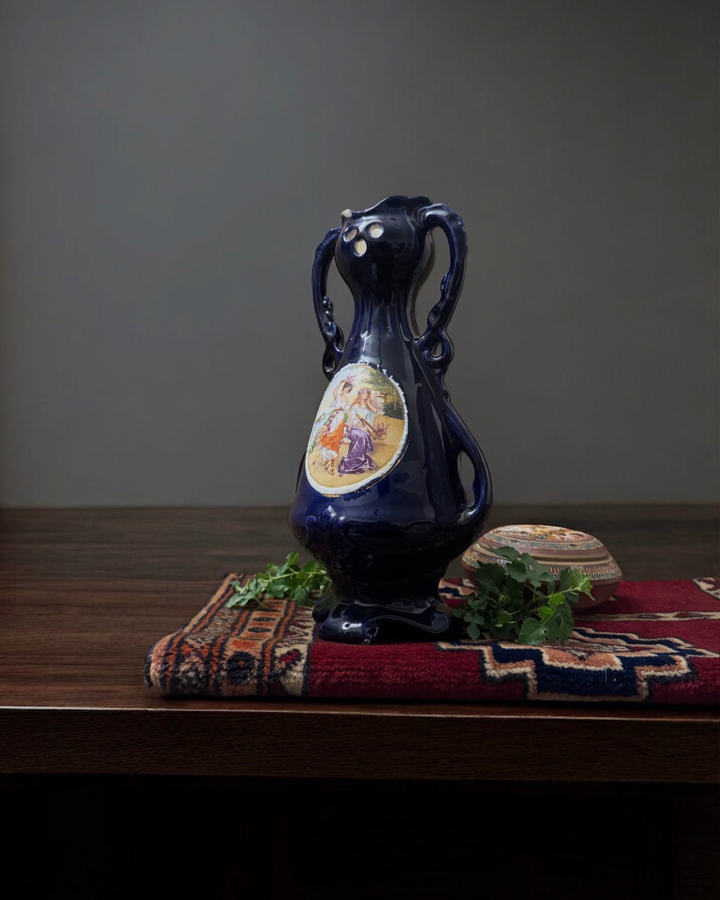 Joseph Strnact Art Nouveau Terracotta Majolica Vase (Vienna, c. 1890-1910)
