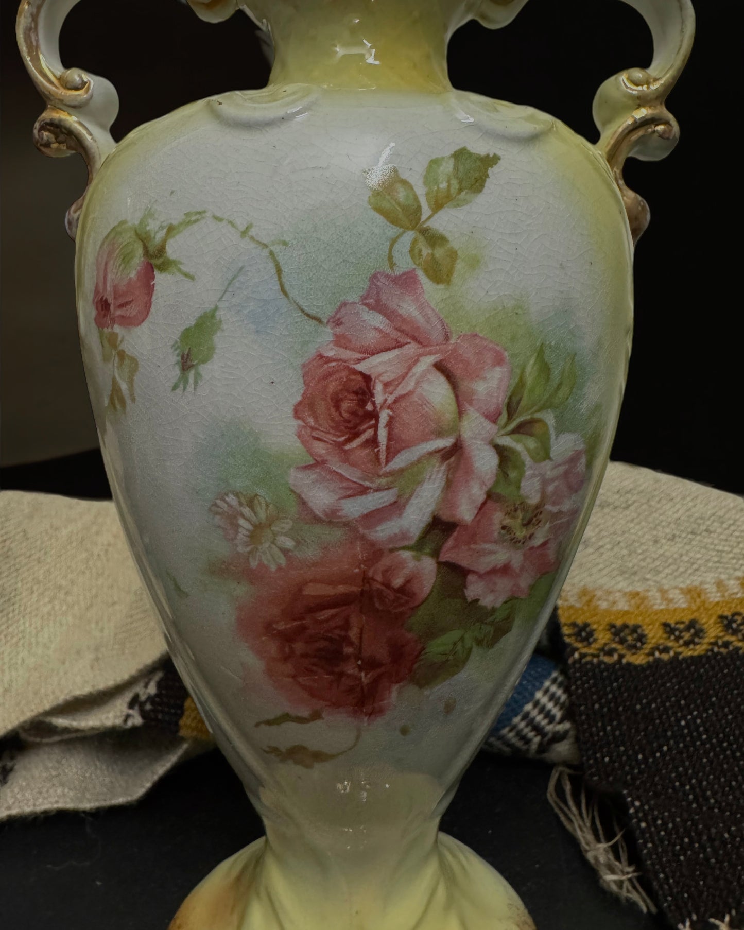 Late Victorian to Edwardian English Earthenware Trophy Vase (circa 1890–1910)