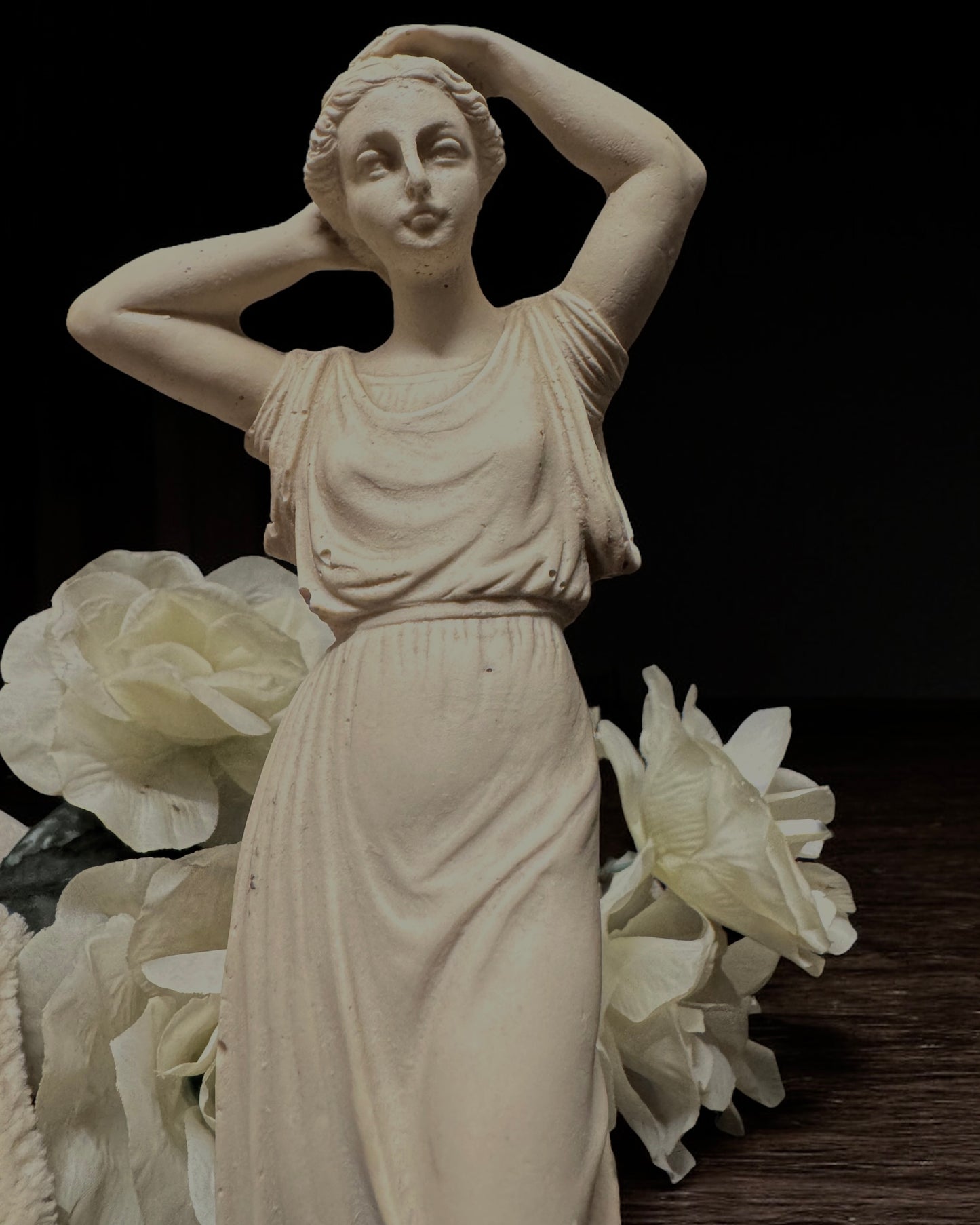 Venus Victrix - Vintage Greek Composite Alabaster Figurine (Marked “TANARPA”)