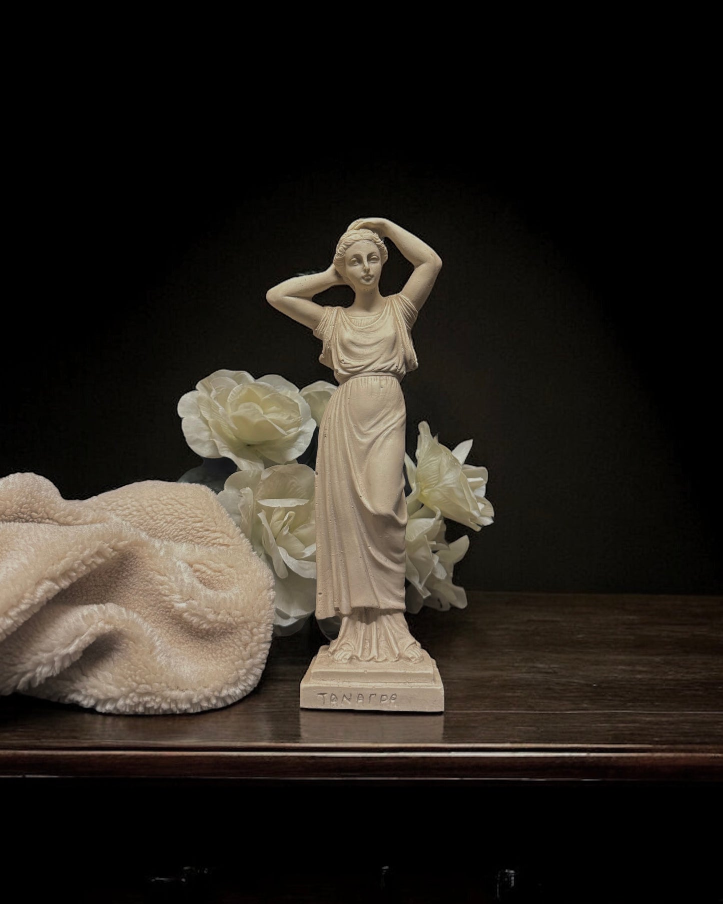 Venus Victrix - Vintage Greek Composite Alabaster Figurine (Marked “TANARPA”)