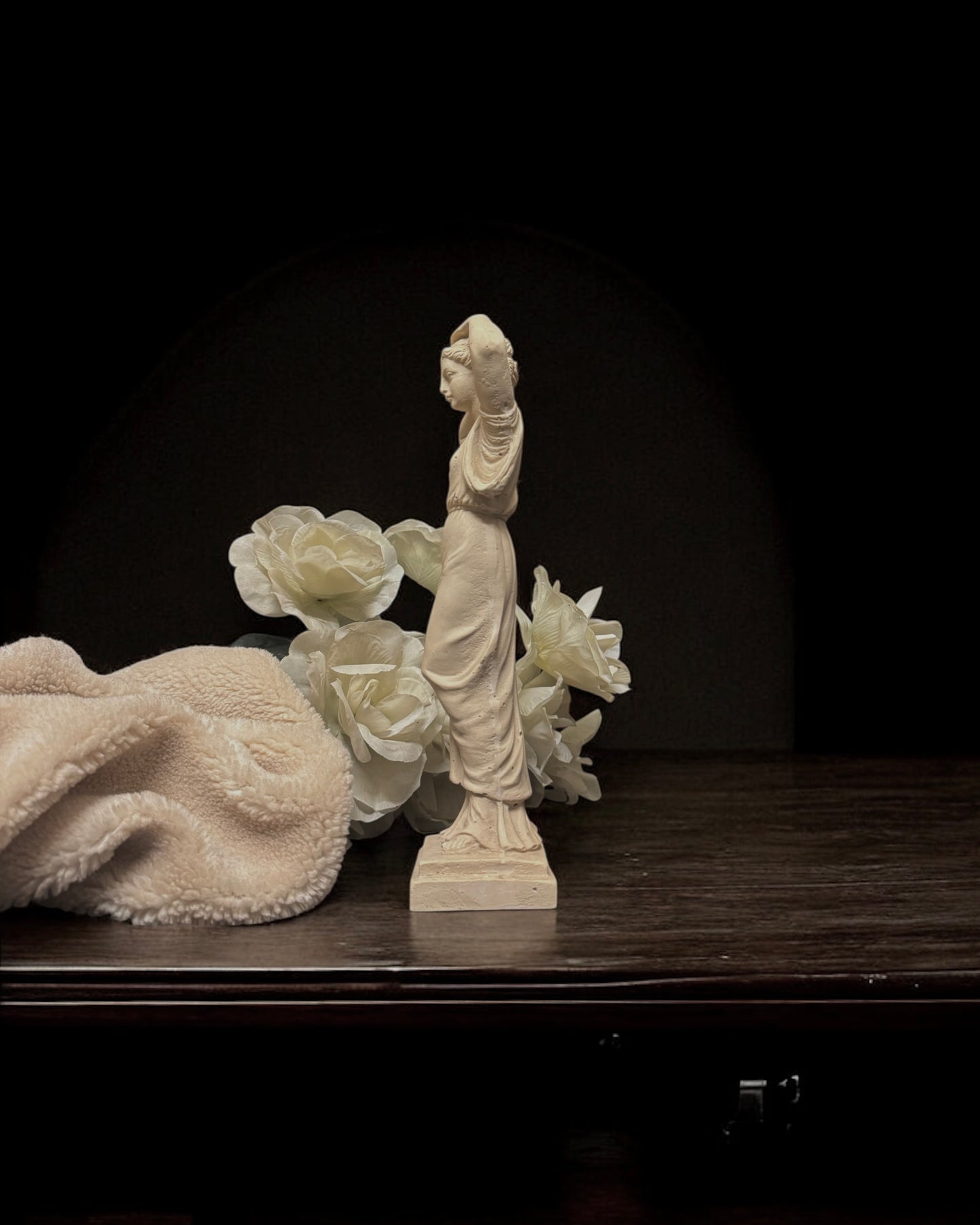 Venus Victrix - Vintage Greek Composite Alabaster Figurine (Marked “TANARPA”)