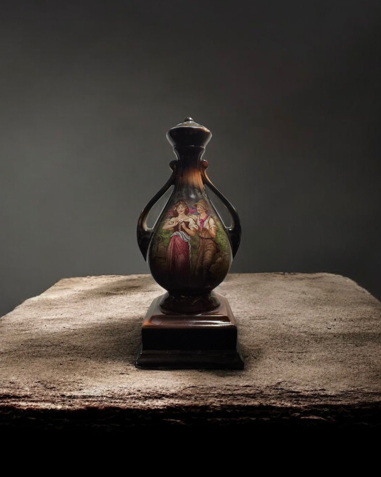 Antique Victorian Art Nouveau Austrian Vase with sealed top (circa 1890-1910)