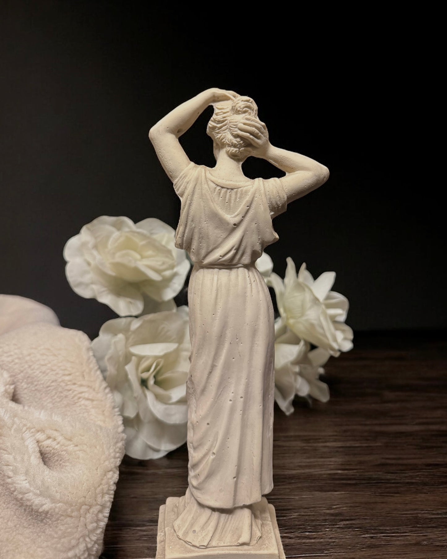 Venus Victrix - Vintage Greek Composite Alabaster Figurine (Marked “TANARPA”)