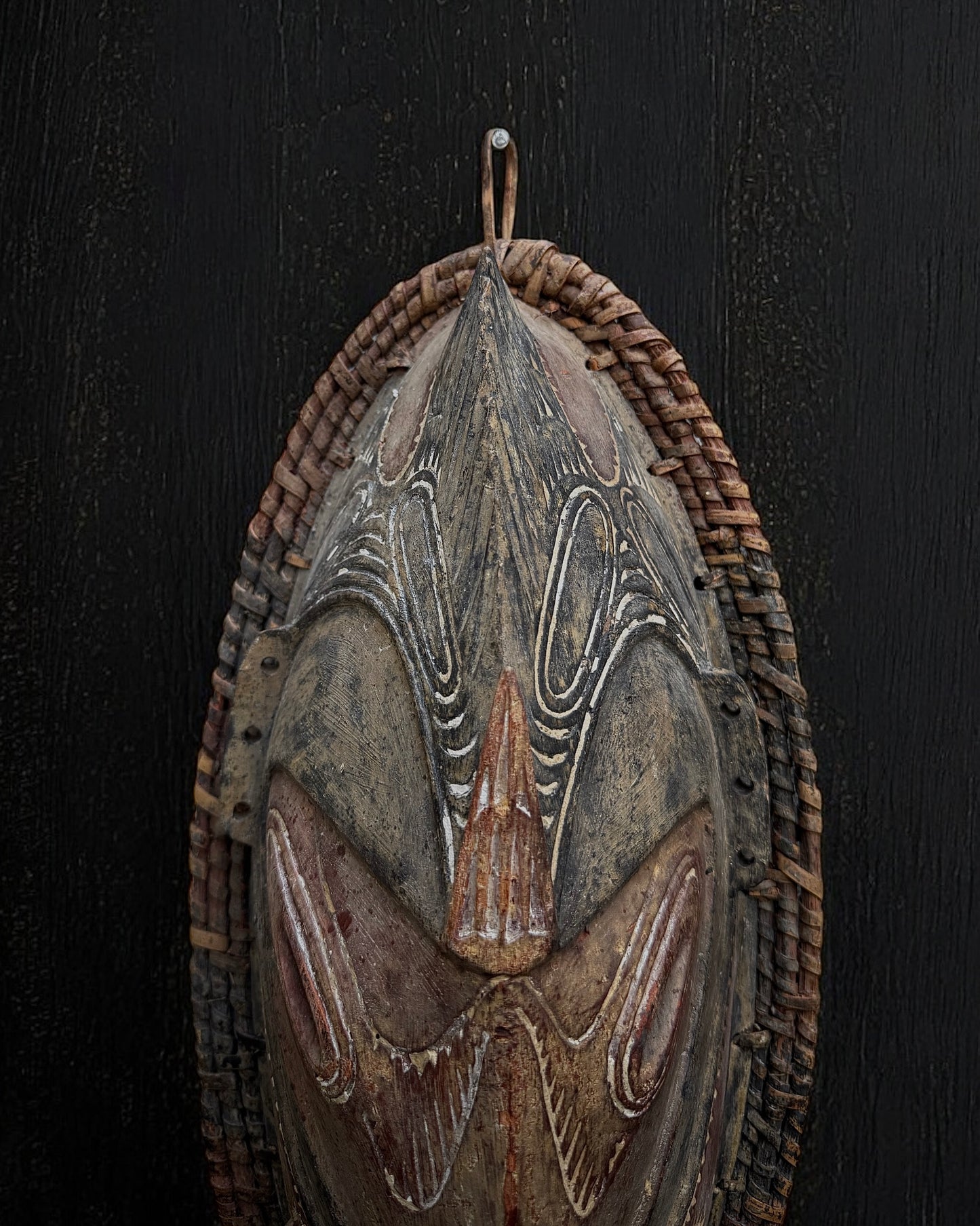 African Papua New Guinea Wooden Ceremonial Mask