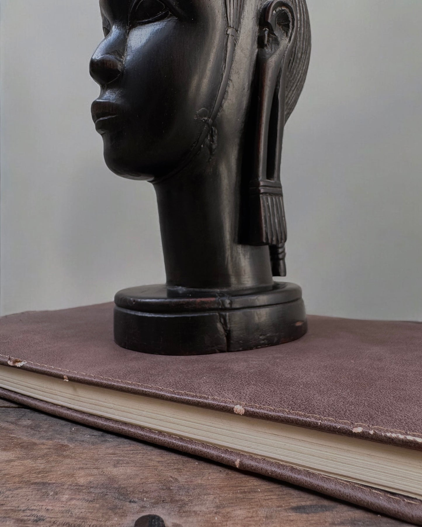 African Ebony Carved Bust