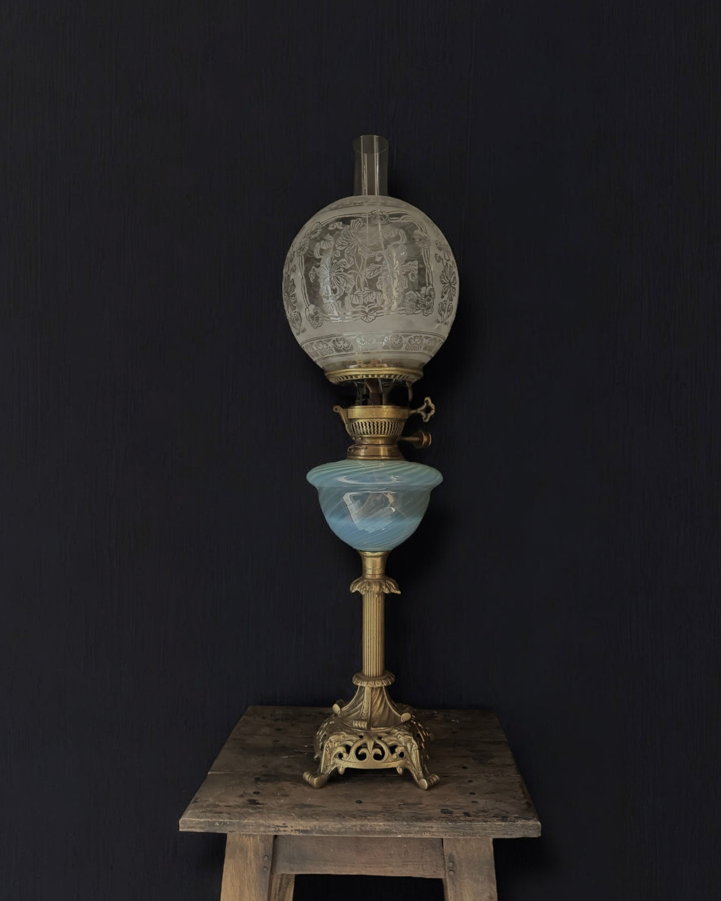 Antique Hinks & Sons Patent British Oil Lamp (circa 1870-1885)