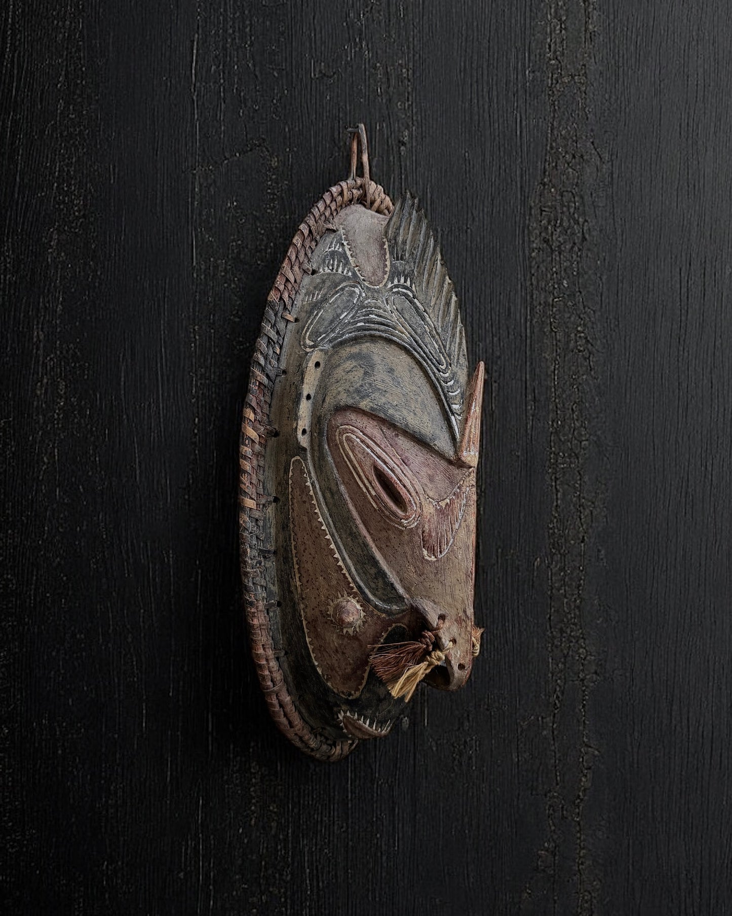 African Papua New Guinea Wooden Ceremonial Mask