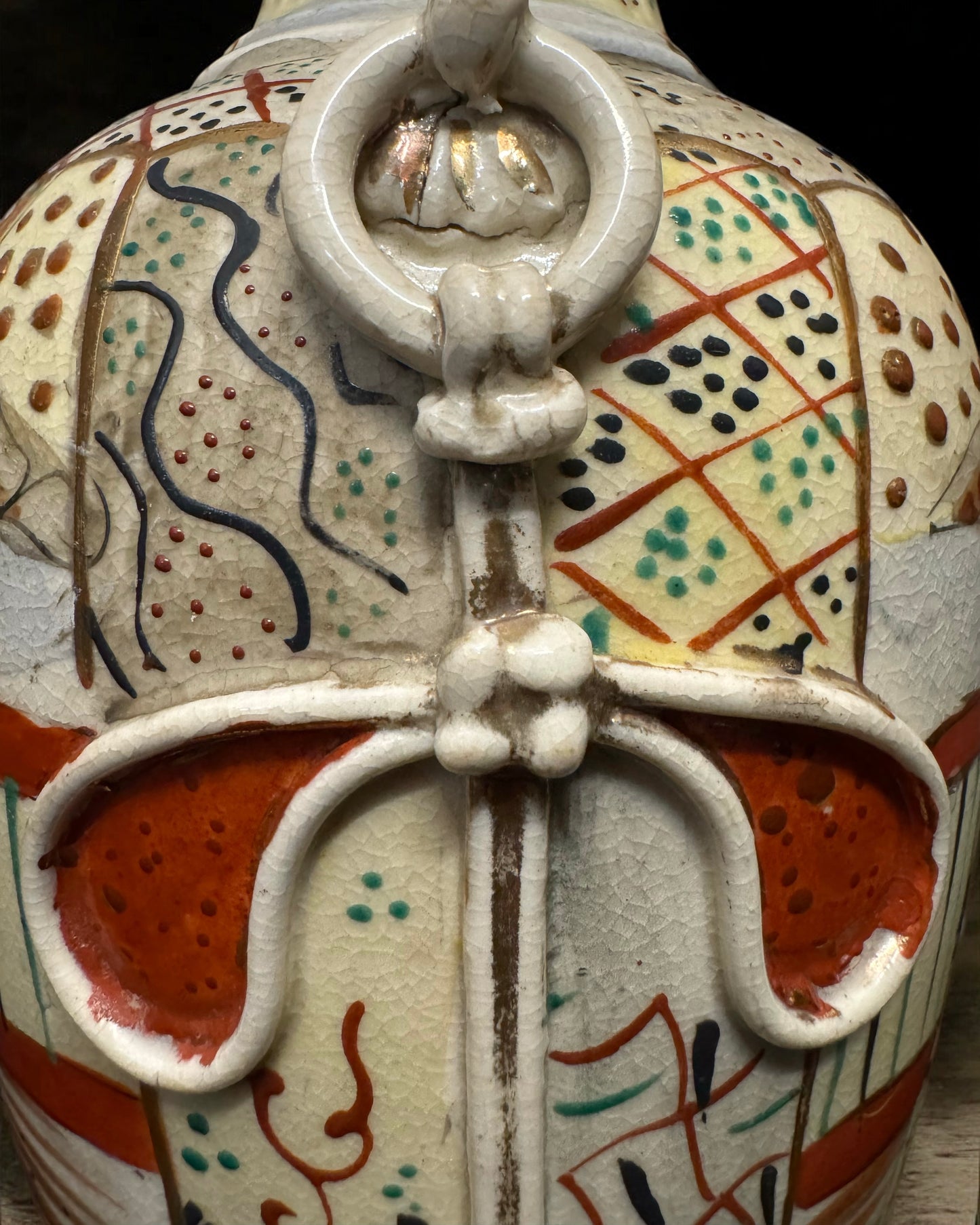Signed Japanese Satsuma Vase - Meiji Period Late 19th Century (circa 1870-1890), Handmade/Hand-Painted
