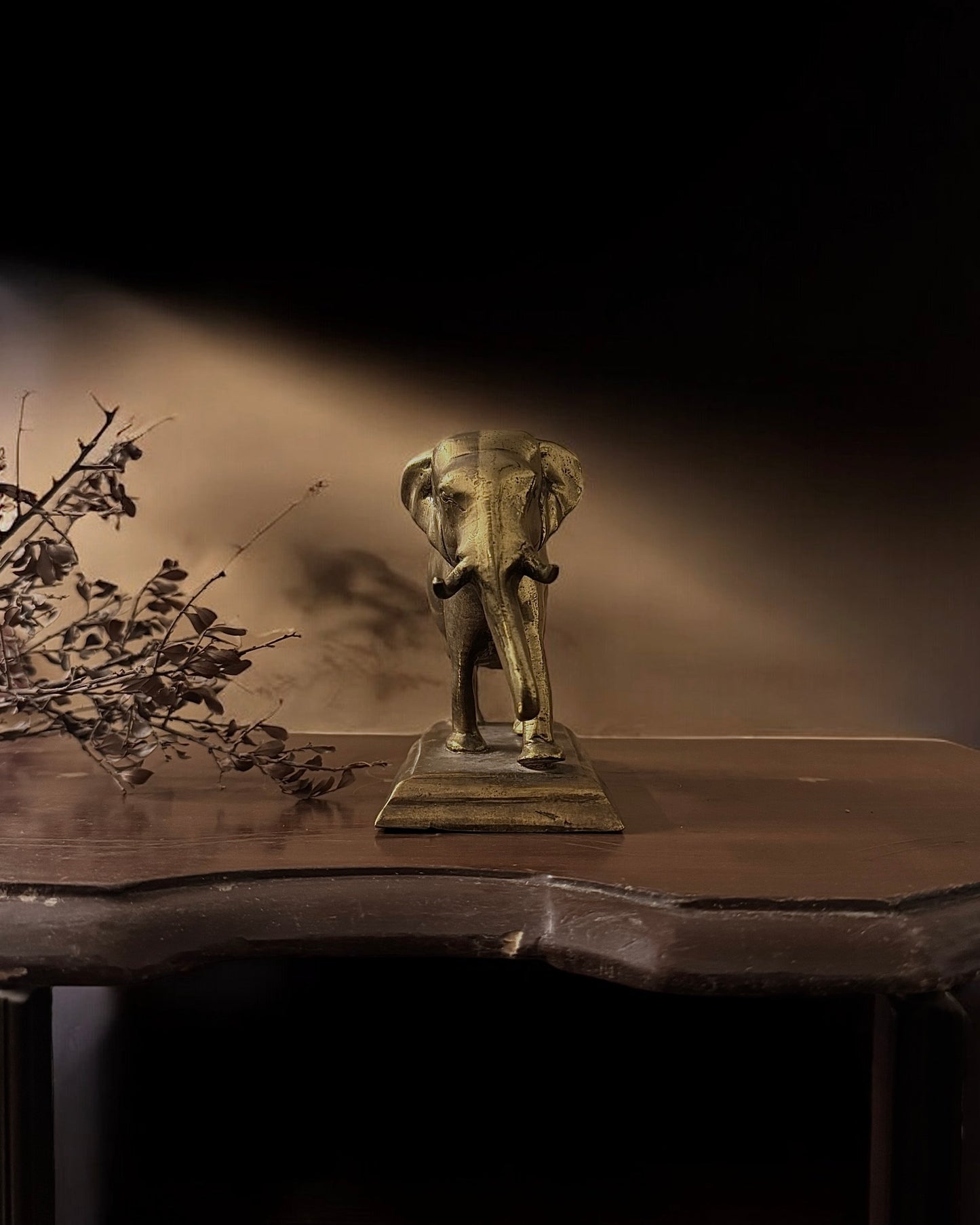 Vintage Indian Brass Elephant Figure