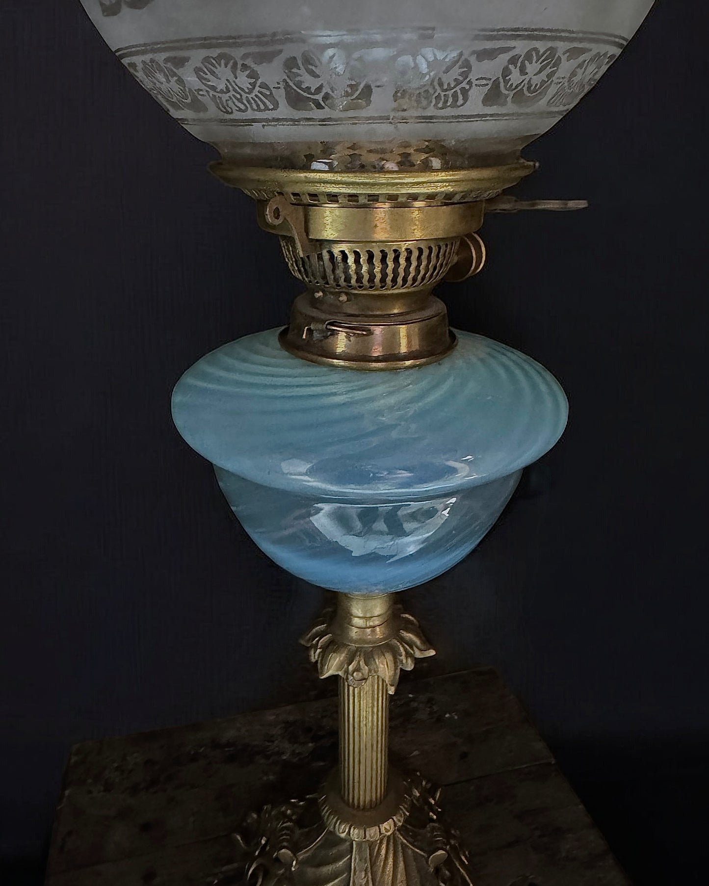 Antique Hinks & Sons Patent British Oil Lamp (circa 1870-1885)