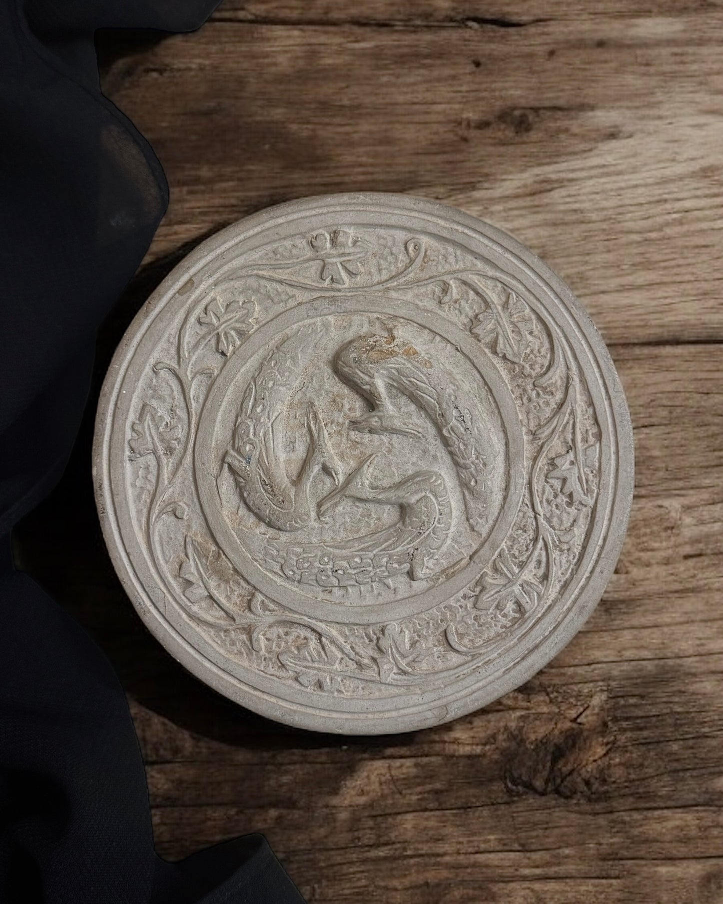 Antique European Hand-Carved Decorative Box - Peacock Motifs (Dated 1916)