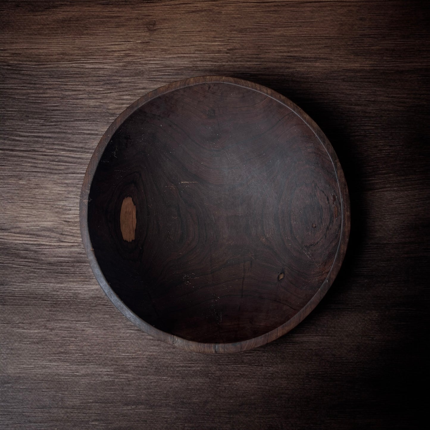 Vintage hand-carved wooden bowl