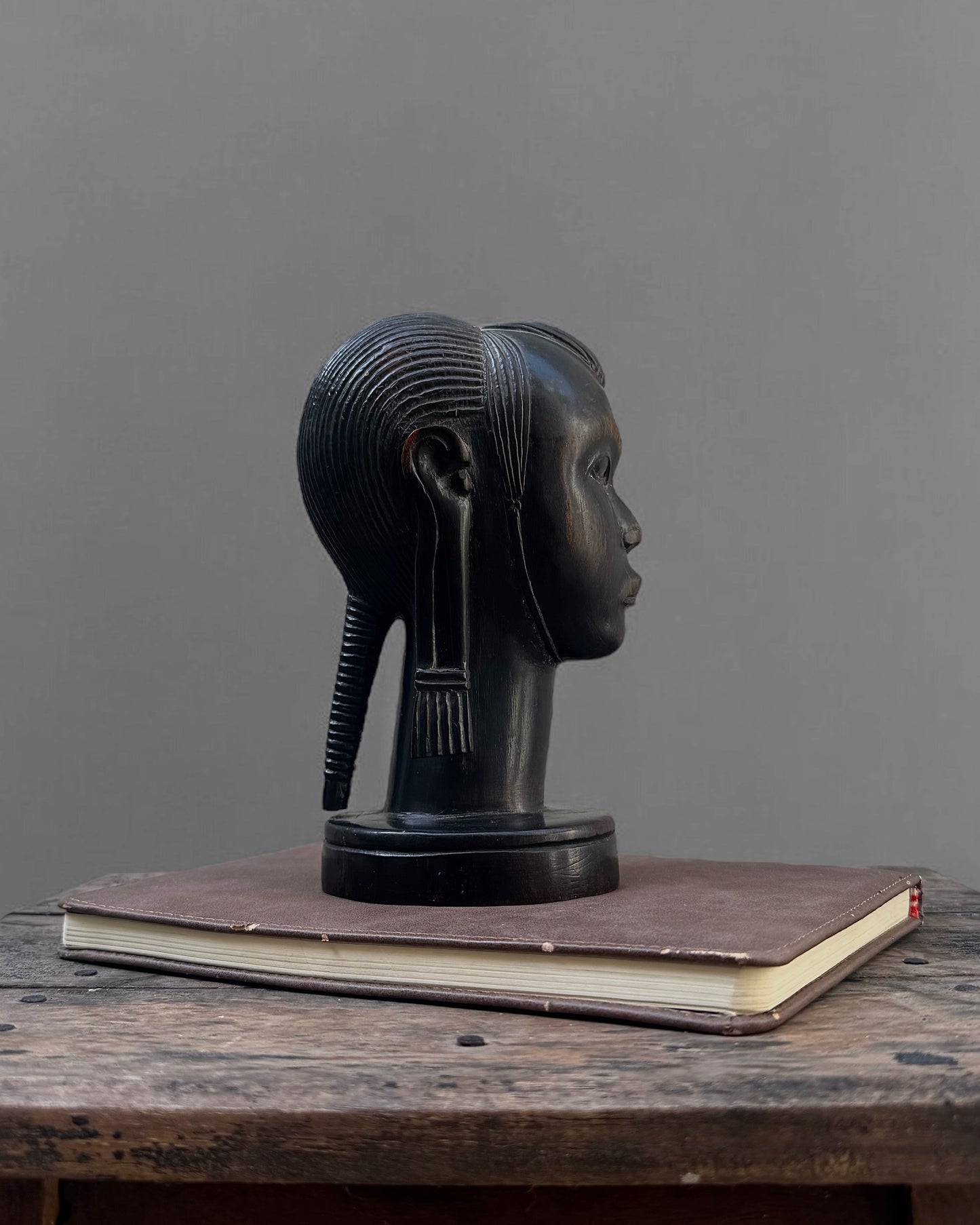 African Ebony Carved Bust