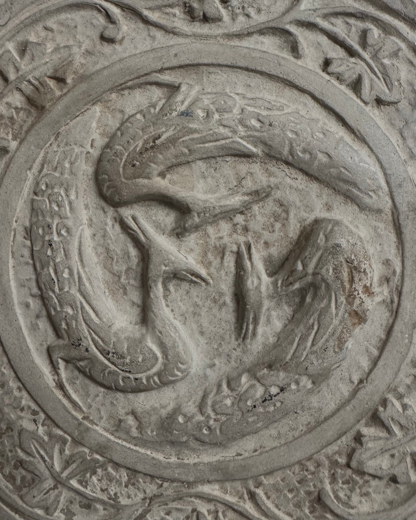 Antique European Hand-Carved Decorative Box - Peacock Motifs (Dated 1916)