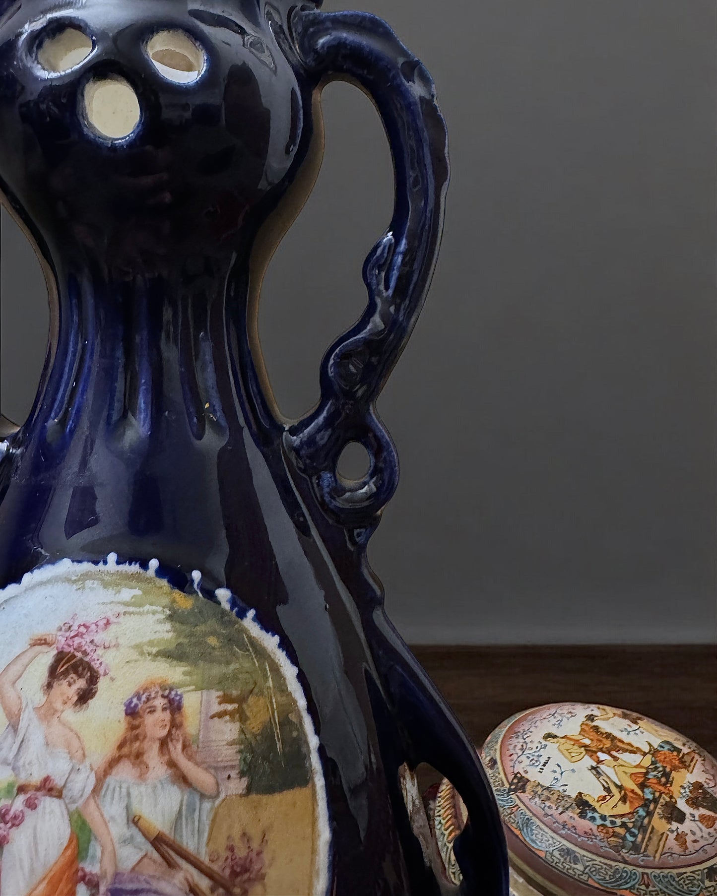 Joseph Strnact Art Nouveau Terracotta Majolica Vase (Vienna, c. 1890-1910)