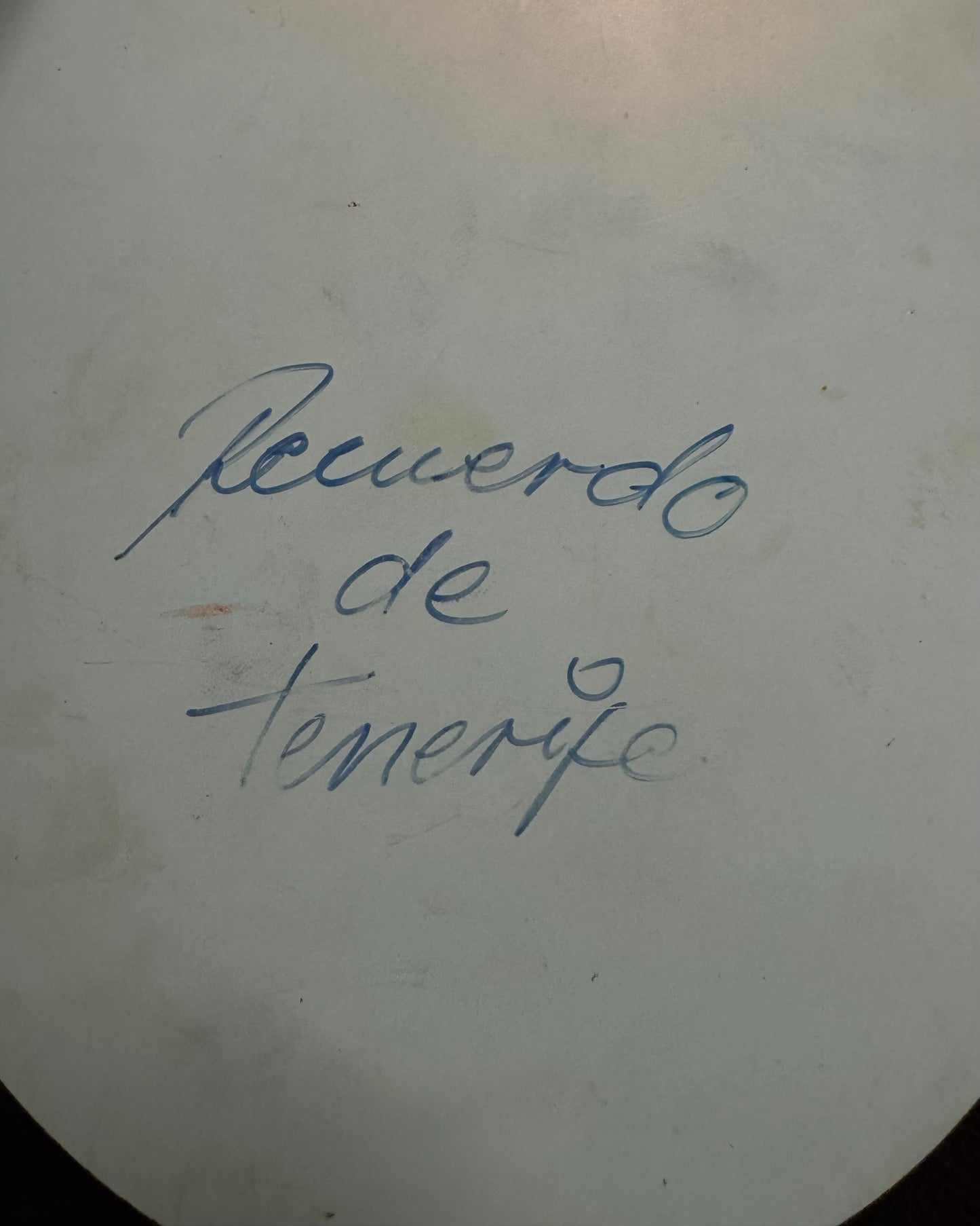 “Recuerdo de Tenerife” - Vintage Spanish Mirror Painting - Souvenir from Tenerife Island