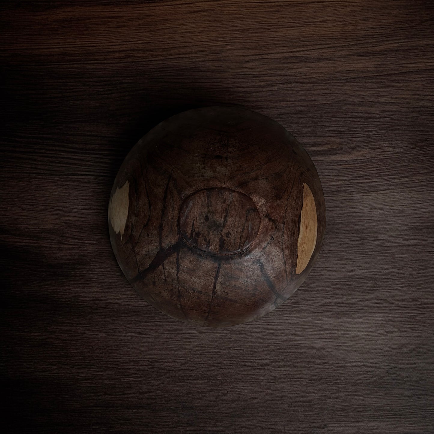 Vintage hand-carved wooden bowl