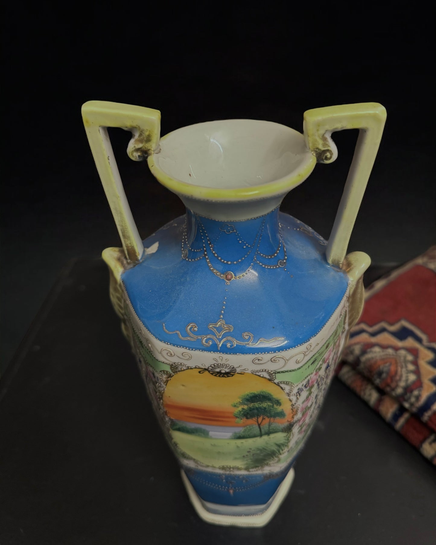 Antique Japanese Hand-Painted Nippon Vase (c. 1891–1921)