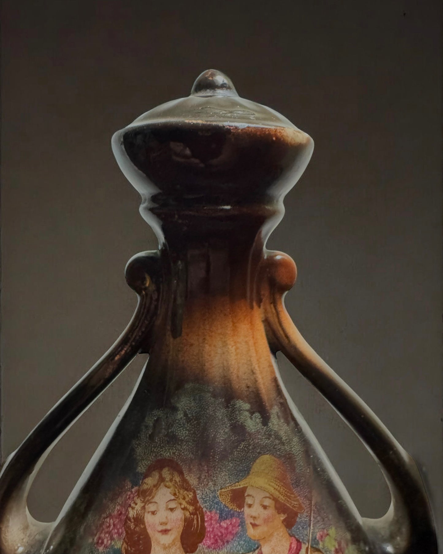 Antique Victorian Art Nouveau Austrian Vase with sealed top (circa 1890-1910)