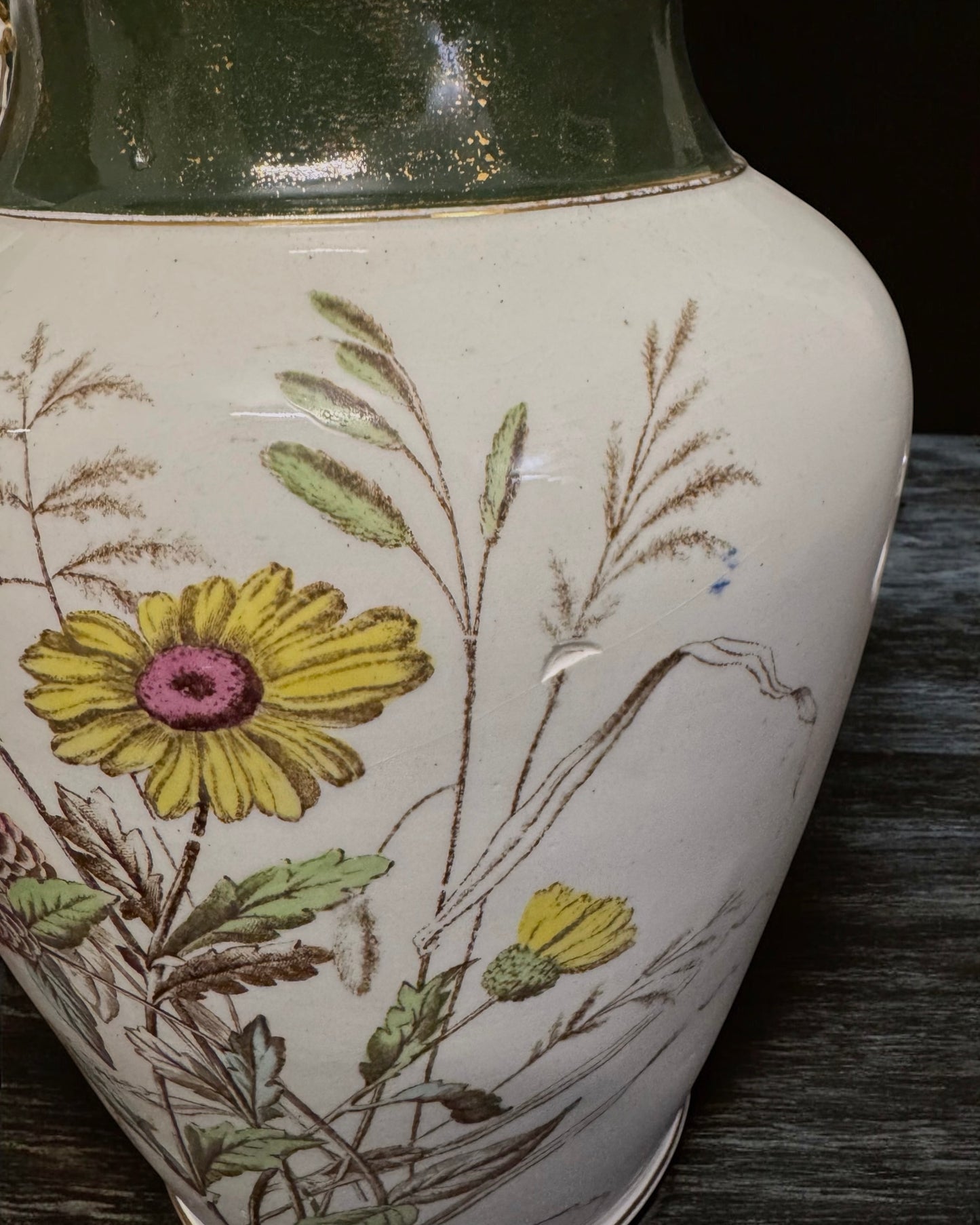 19th Century Victorian Staffordshire Jug - Edwards & Sons, Vernal Pattern