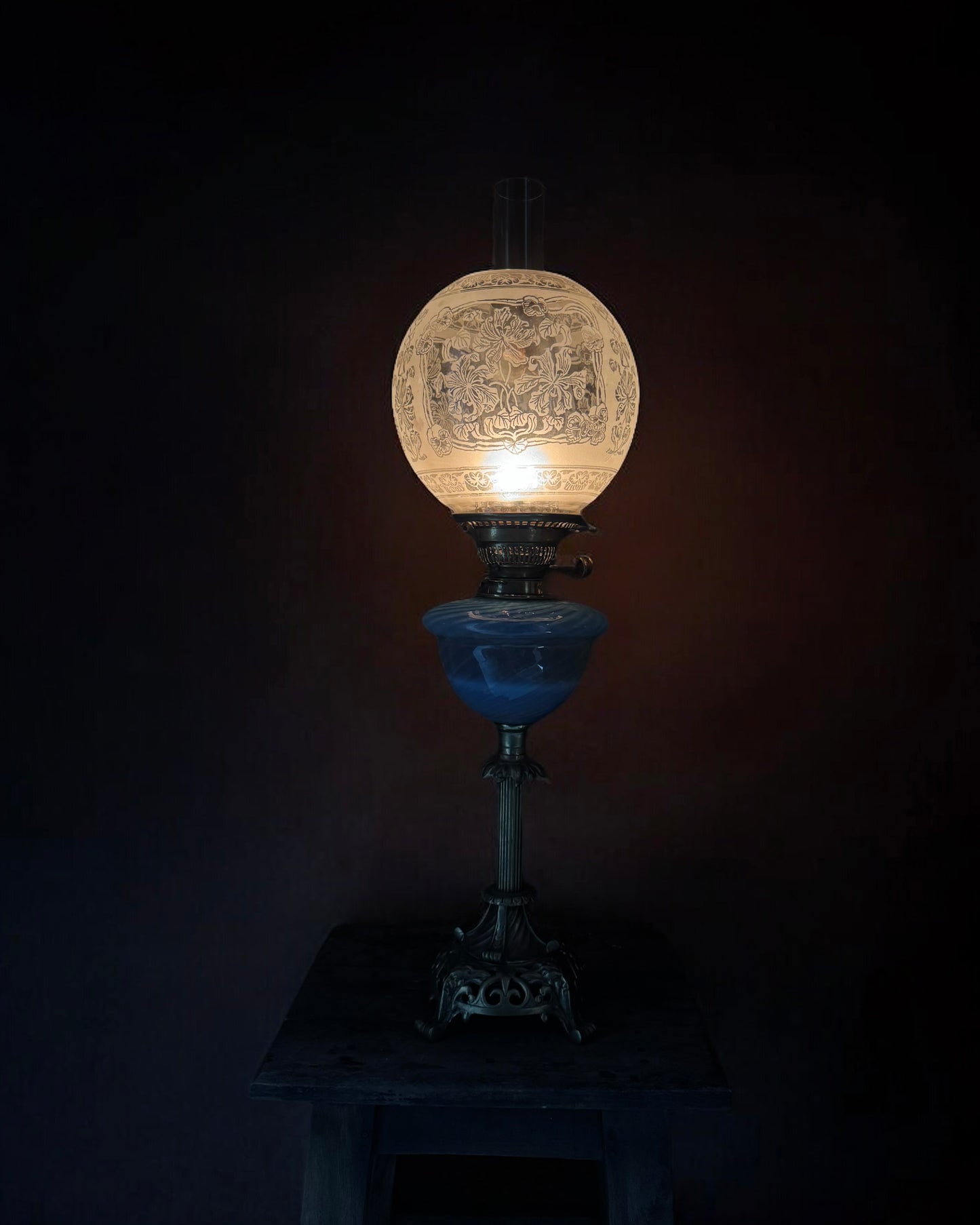 Antique Hinks & Sons Patent British Oil Lamp (circa 1870-1885)