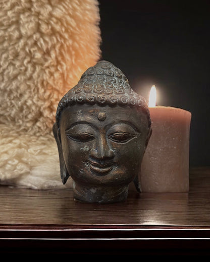 Burmese Bronze Buddha Head