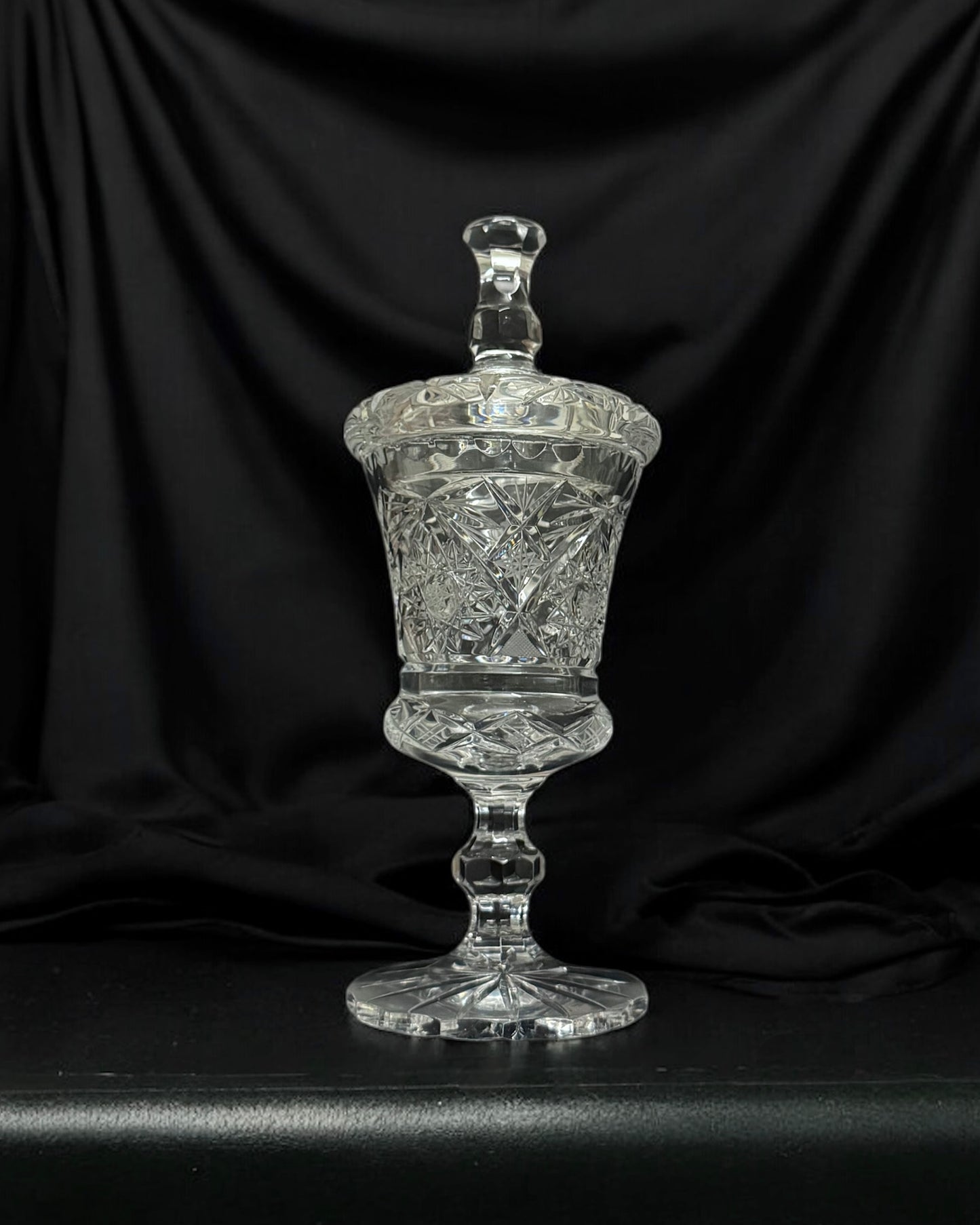 French Crystal Vase - Handmade/Hand-cut, Mid-20th century
