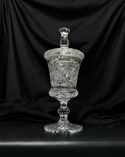 French Crystal Vase - Handmade/Hand-cut, Mid-20th century