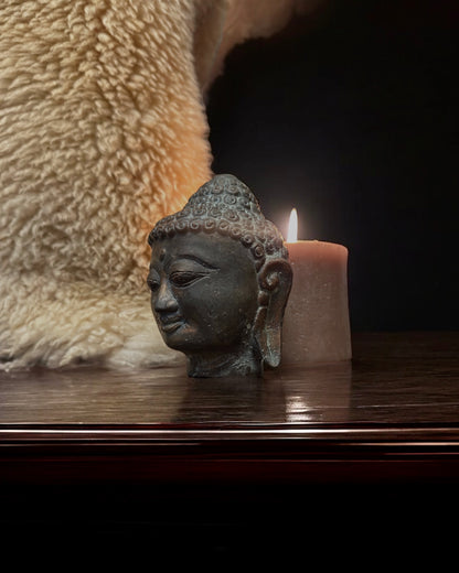 Burmese Bronze Buddha Head