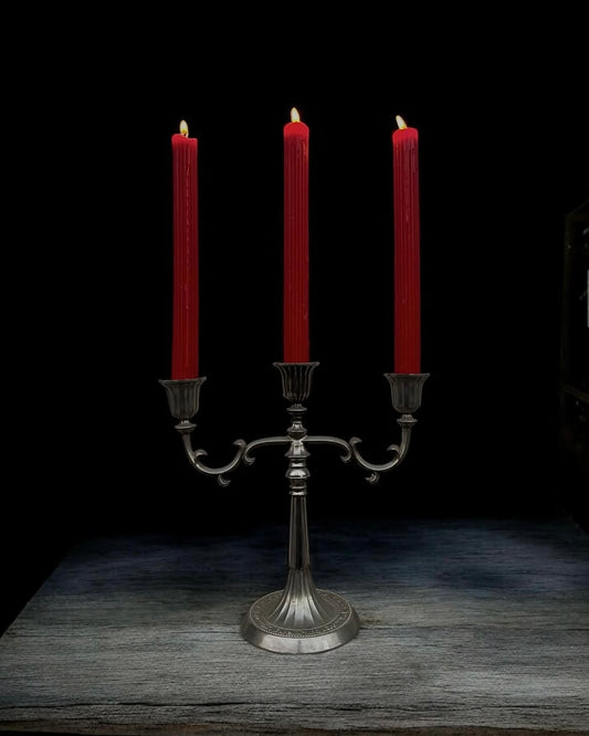 Vintage Silver Plated Metallic Candelabra