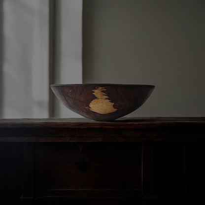 Vintage hand-carved wooden bowl