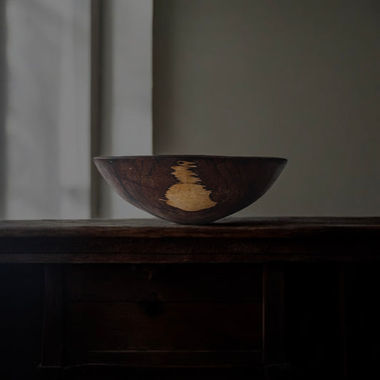 Vintage hand-carved wooden bowl