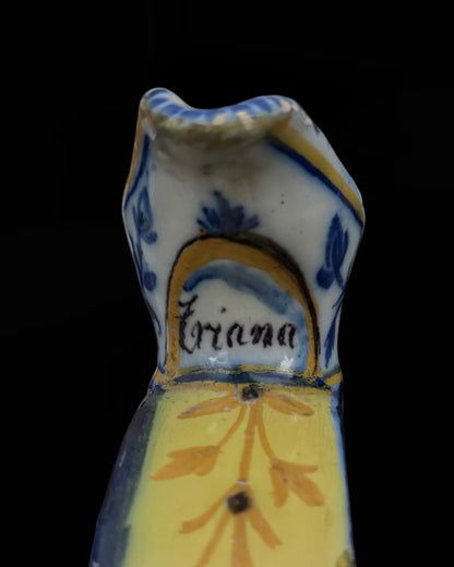 Signed Spanish Triana Majolica Pottery Ewer, Mid-Late 19th Century, c.1860-1880