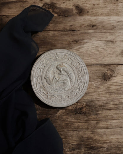 Antique European Hand-Carved Decorative Box - Peacock Motifs (Dated 1916)