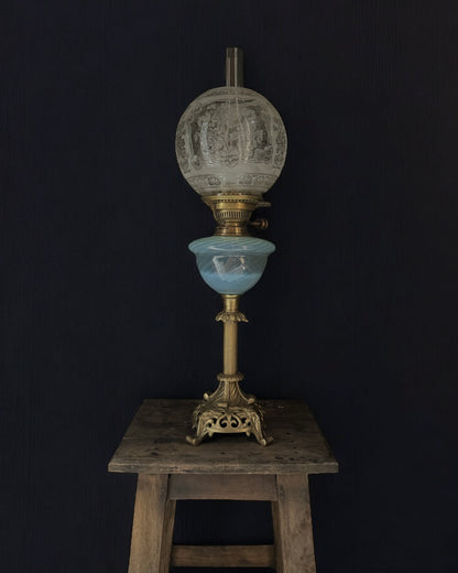 Antique Hinks & Sons Patent British Oil Lamp (circa 1870-1885)