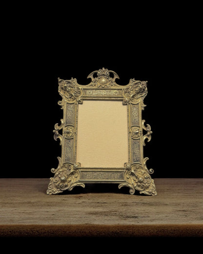 19th-century Victorian Brass Photo Frame